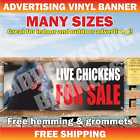 LIVE CHICKENS FOR SALE Advertising Banner Vinyl Mesh Sign Flag Farmers Eggs Farm