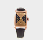 Stunning 1940 BULOVA Black & Gold Men's Rose RGP Vintage Watch -Serviced