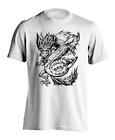 New Men's Serpent Dragon T-Shirt Zodiac Tattoo Art Short Sleeve Snake Tee Shirt