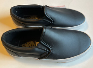 New Vans Off the Wall Men's Size 4 Slip-on Black Skateboard Shoes