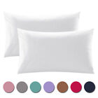 2Pcs Premium Cotton Bed Pillow Case Covers Soft Pillowcases Standard Queen King