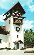 Frankenmuth, MI, Bavarian Inn, Glockenspiel Tower, Chrome Vintage Postcard a5894