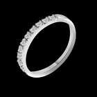 Diamond Wedding Band 14K White Gold Ring Size 5