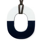 Hermes Ismu Color Block Necklace Navy White Buffalo Horn Jewelry Other