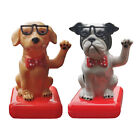 Solar Powered Dancing Dog Figure Car Dashboard Toy Waving Hand Dog Toy Decor