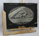 Rare Historic Fort Pitt in 1759 Map, copyright 1905 Antique 3D Relief Lithograph