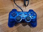 PS2 Controller PlayStation 2 DualShock Clear Blue, SCPH-10010