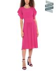 RRP€901 N 21 A-Line Dress IT44 US8 UK12 L Pink Silk Blend Made in Italy