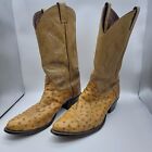 Justin 8931 Vintage Full Quill Ostrich and Leather Cowboy Boots Size 12B