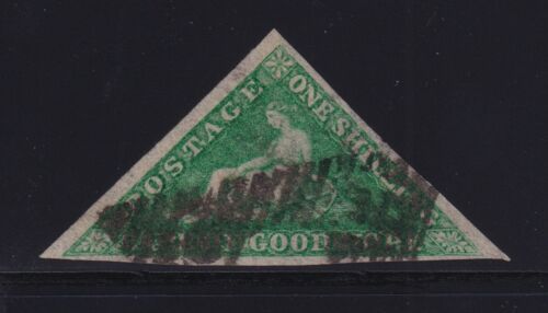 Cape of Good Hope Sc #15 (1863-4) 1sh bright emerald Triangle VF Used (SG 21)