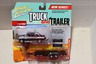 JOHNNY LIGHTNING TRUCK AND TRAILER 1996 DODGE RAM WITH CAR TRAILER Maroon