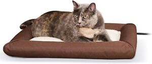 Heated Deluxe Lectro-Soft Outdoor Dog Bed with Bolster, Warming Pet Pad