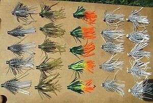 25ct ASSORTED 2.5 inch SILICONE Hula SKIRTS Pro Style Push-On Bass Spinnerbaits