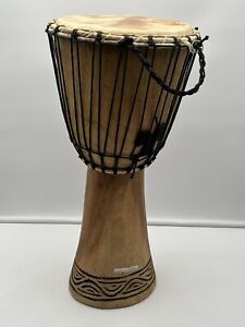 Hand Carved African Style Solid Wood Djembe 21