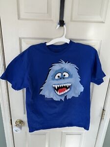 Men's Rudolph Red Nosed Reindeer Abominable Snowman BLUE COTTON T-Shirt Bumble L