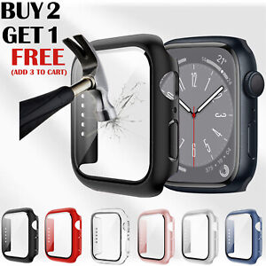 For Apple iWatch Series 9/8/7/6/5/SE 2 41/45/40/44mm Case Screen Protector Cover