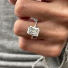 14k Rose Gold Ring 2.85 Ct IGI GIA Lab Created Radiant Diamond Women Engagement