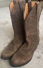 Redhead Men’s Cowboy Western Distressed Leather Pull On Boots Size 10.5 Wide