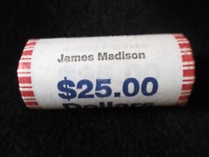 Uncirculated Bank Roll 2007 JAMES MADISON Presidential Dollar Coins $25