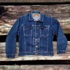 Vintage Wrangler Denim Jacket Mens 42 Blue Trucker USA Made Western Ranch Cowboy