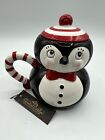 Johanna Parker Christmas Penguin Mug Carnival Cottage Peppermint Black Red New