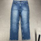 New York Jeans Womens High Rise Straight Leg Size 10 100% Cotton 31x30