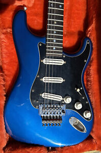ESP super strat ?Dimarzio Floyd Rose Blue Paint Early Custom Vintage 80s Guitar