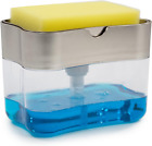 New ListingDish Soap Dispenser and Sponge Holder for Kitchen Sink, Sponge Included