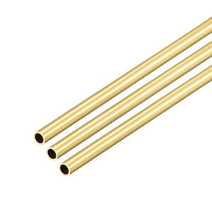 3pcs Brass Round Tube 300mm Length 4mm OD 0.5mm Seamless Straight Pipe Tubing