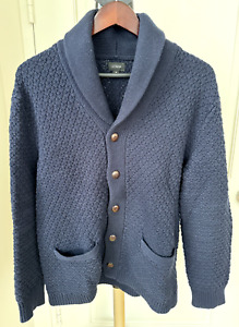 J. CREW Mens Navy Shawl Cardigan Sweater Medium (Pre-owned)