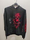 New Authentic Corpse Husband Miss You Anime Hoodie L Black Acid Wash Pullover