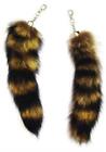 LARGE  RACCOON TAIL KEY CHAIN rendezvous animal fur racoons tails new keychain