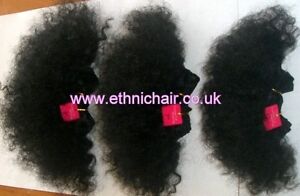 UK: Super Soft 100% Human Hair Afro Weave. Premium Hair Extension. 1,1B,2,4,30