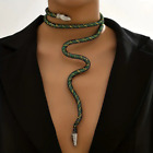 Necklace Jewelry Adjustable Snake Rhinestone Collar Bracelet Green/Black