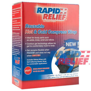Rapid Relief Universal Reusable Hot/Cold Compress Wrap Knee Ankle Elbow Wrist
