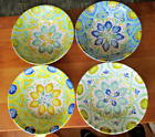 Laurie Gates Moroccan Boho Melamine Soup Bowls Embossed Mix & Match Set of 4