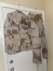 DESERT STORM CHOCOLATE CHIP CAMO JACKET & TROUSERS SMALL LONG COMBAT USED