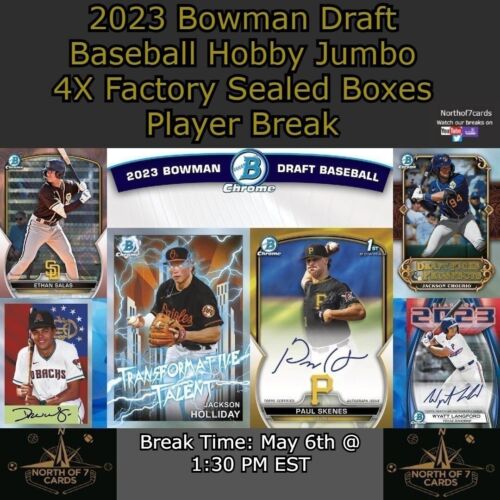 Rhett Lowder 2023 Bowman Draft Baseball Hobby Jumbo Half Case Player BREAK #28