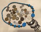 Mixed Lot China and World Coins and necklace