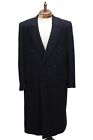 Vintage Rocco Beverly Hill Navy Flannel Double Breasted Overcoat ~40 S/M Italy