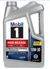 Mobil 1 High Mileage Full Synthetic Motor Oil 10W-30, 5 qt