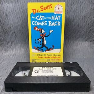 Dr. Seuss The Cat In The Hat Comes Back VHS Tape 1989 Plus 2 More Episodes Kids