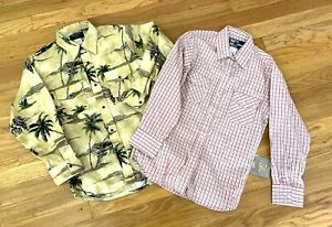 LOT OF TWO Girls Size Medium Pearl Snap Western/Rodeo Shirts-NWT