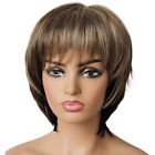 New Ladies Brown Blond Mix Wigs Short Bob Synthetic Hair Wigs for Women