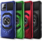 For T-Mobile Revvl 6x 5G Case Shockproof Ring Stand Cover with Tempered Glass