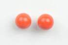 Sterling Silver 925 Red Round Coral Stud Earrings 3mm-10mm All Sizes