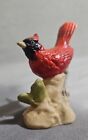 Vintage Porcelain Red Cardinal Figurine Branch Bird Spring # 371
