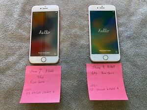 Apple iPhone 7 & 8 - 32/64GB - Rose/Gold (Unlocked) - Tested - Cracked Glass