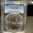 1996 PCGS MS68 | 1oz Silver American Eagle - SAE $1 US Dollar Coin Spots