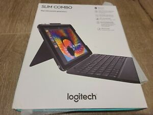 (NO POWER) Logitech Slim Combo Keyboard Case iPad 5th & 6th Generation (7740)